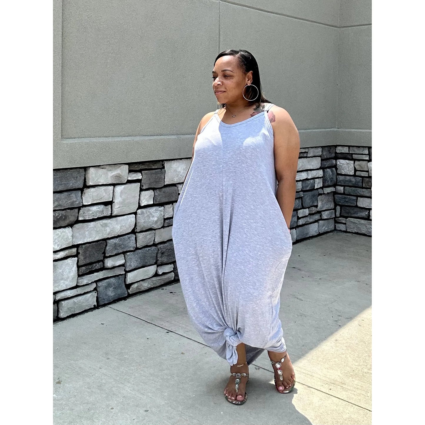 V-Neck Loose Maxi | Curvy