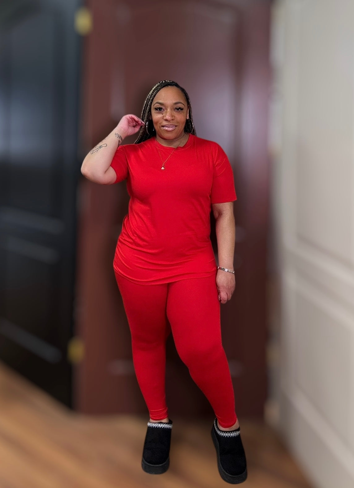 Comfy Legging Set | Red