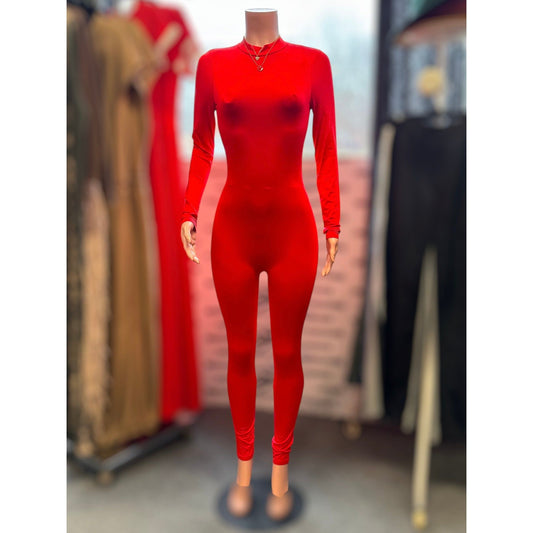 Mock Neck Catsuit