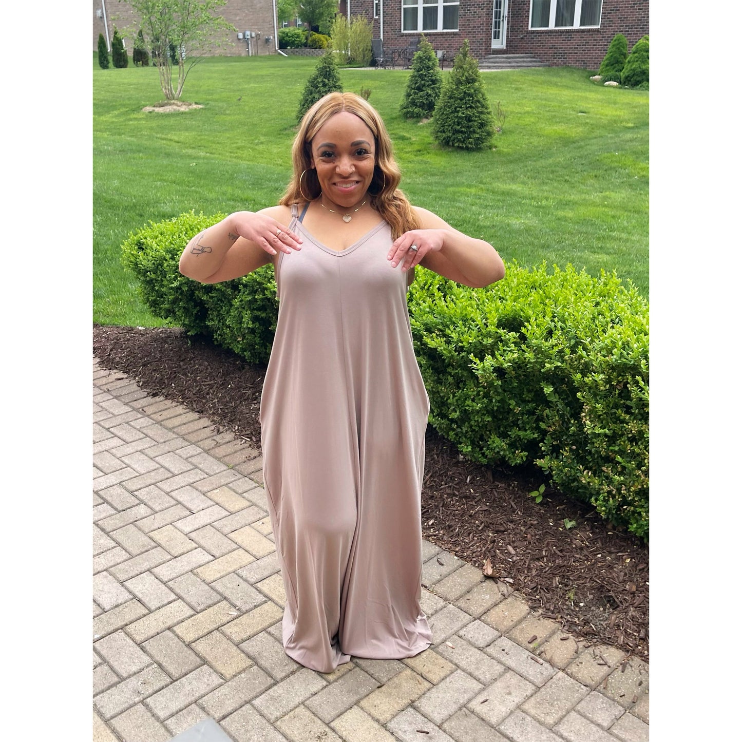 V-Neck Loose Maxi | Curvy